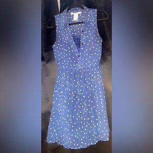 Blue and White Polka Dot Dress Size XS